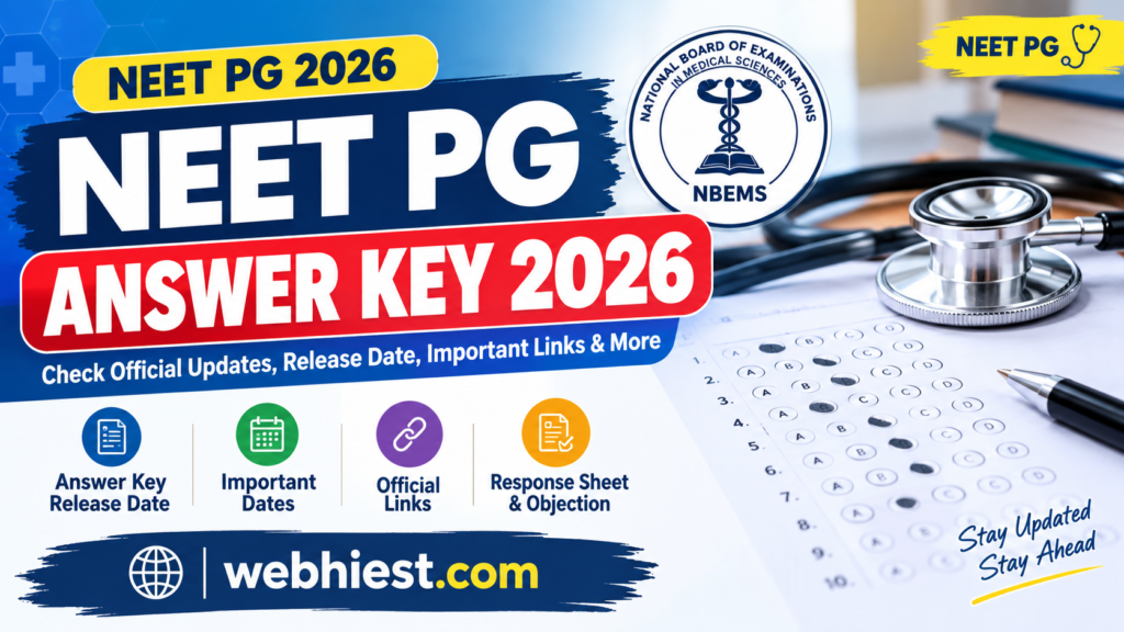 NEET PG Answer Key 2026